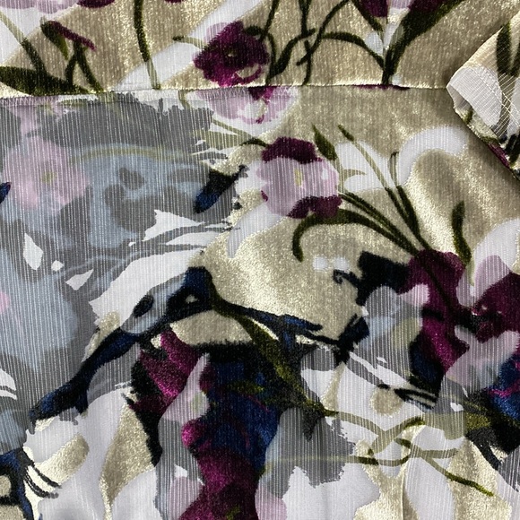 Soft Surroundings Layered Velvet Burnout Dress Size XL Floral Handkerchief Hem - Picture 7 of 12